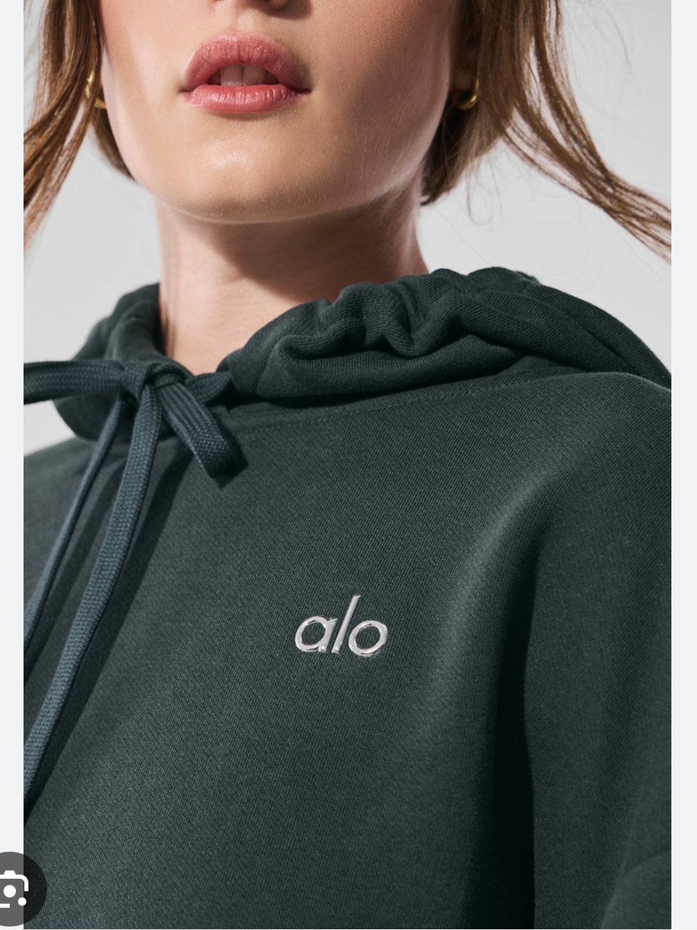 ALO Yoga Charcoal Green Accolade Hoodie